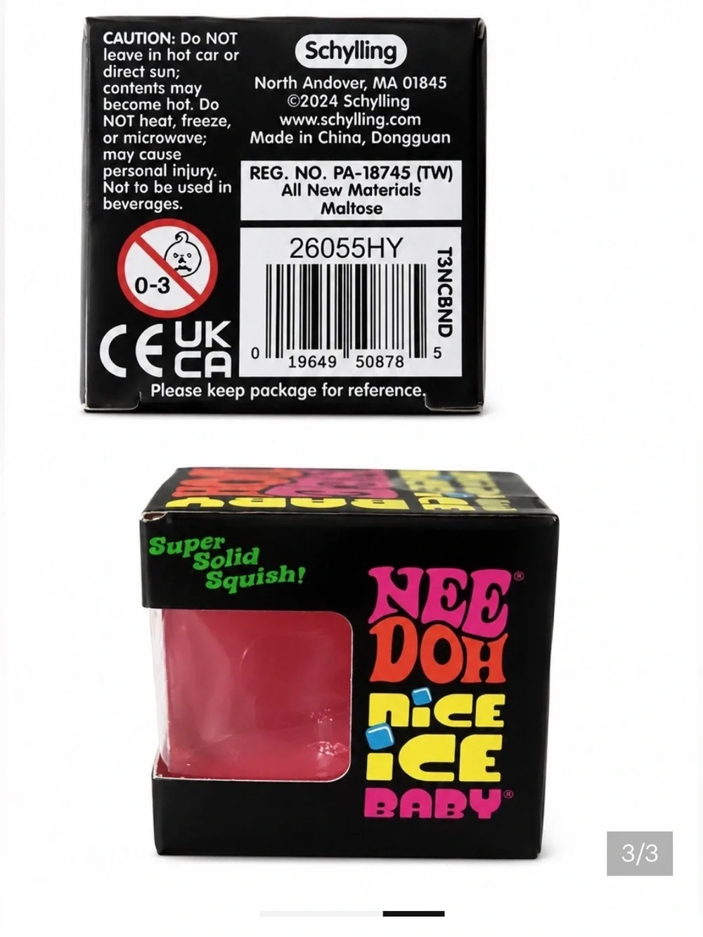 Needoh Nice Ice Baby super solid squish (pink)